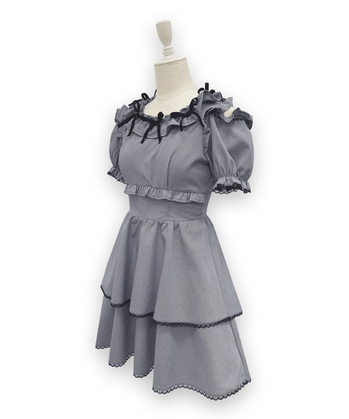 Honey Cinnamon（ハニーシナモン） ワンピース ベロアリボンスクエア