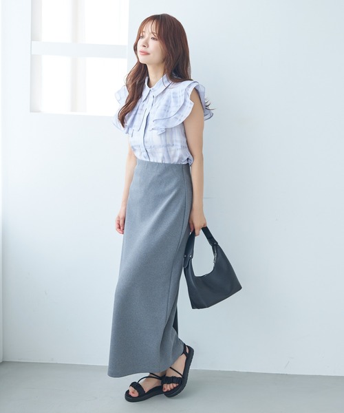 mysty woman スカート 「WEB限定カラー有」イージーストレッチ