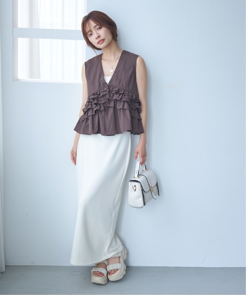 mysty woman スカート 「WEB限定カラー有」イージーストレッチ