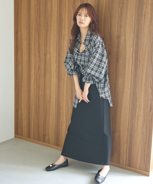 mysty woman スカート 「WEB限定カラー有」イージーストレッチ
