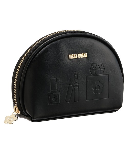 すぐ届く MARY QUANT* エンボスコスメ ラウンドポーチ 送料込 MARY QUANT ポーチ マリークワント mary quant エンボスコスメ