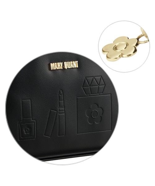 すぐ届く MARY QUANT* エンボスコスメ ラウンドポーチ 送料込 MARY QUANT ポーチ マリークワント mary quant エンボスコスメ