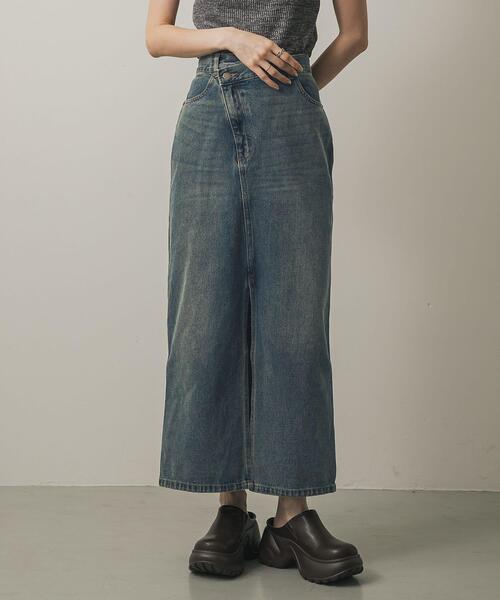 SENSE OF PLACE by URBAN RESEARCH スカート アシメベルトデニム