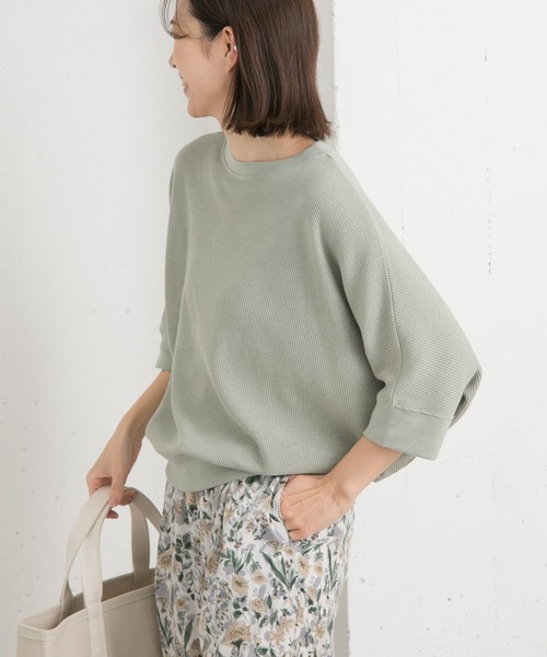 「URBAN RESEARCH DOORS」 ドルマンスリーブカットソー MEDIUM グリーン レディース