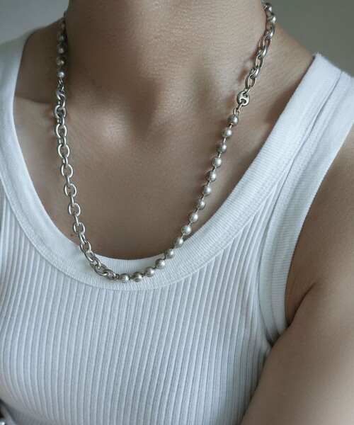 大特価‼️大人気　in mood シルバー チェーンネックレス　チェーンネックレス in mood ネックレス 「in mood」BALL LINK チェーンネックレス