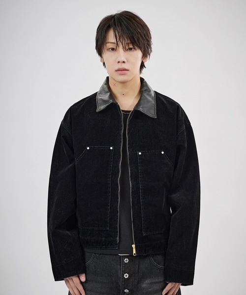 BEAUTY&YOUTH ブラックデニムジャケット フェード ブラック デニム ブルゾン（デニムジャケット