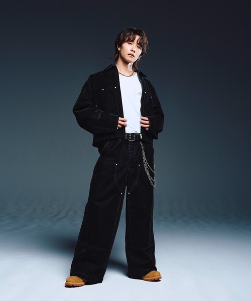 デニムジャケット gジャン 「SET-UP着用可能」合成皮革カラー