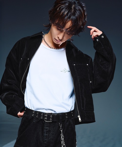 デニムジャケット gジャン 「SET-UP着用可能」合成皮革カラー