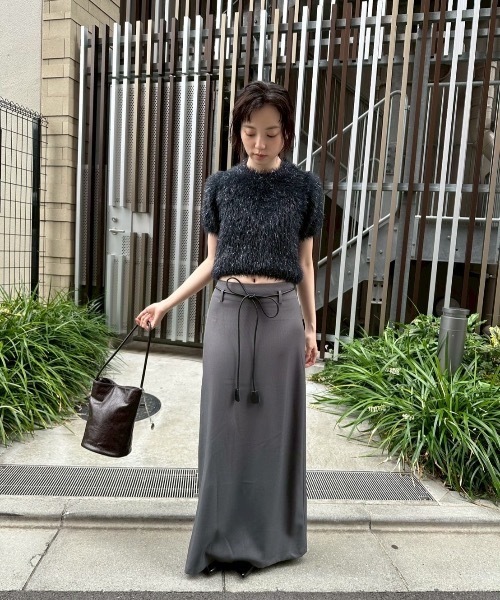 DRWCYS（ドロシーズ） スカート フェイクレザーベルト付きタイト