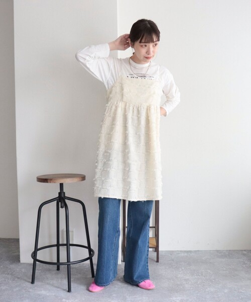 「fredy emue」 キャミソールブラウス 38 アイボリー レディース_画像6