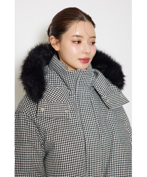 rienda（リエンダ） ダウンコート ダウンジャケット ツイードダウン