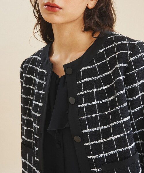 GRACE CONTINENTAL ツイードジャケット 38 GRACE CONTINENTAL（グレースコンチネンタル） ツイードジャケット 38