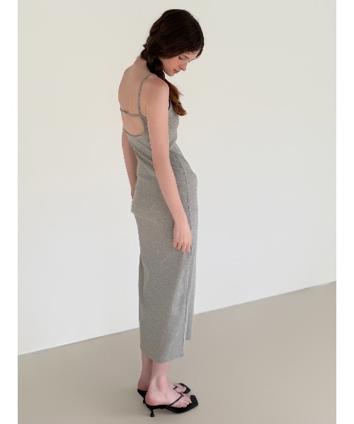 ドレス BACK OPEN RIB CAMI DRESS