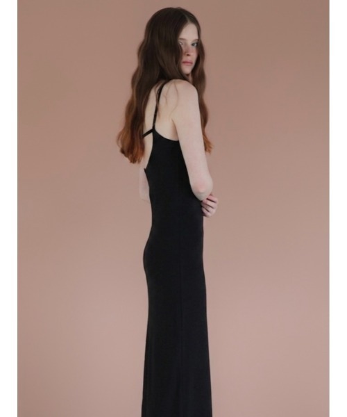 ドレス BACK OPEN RIB CAMI DRESS
