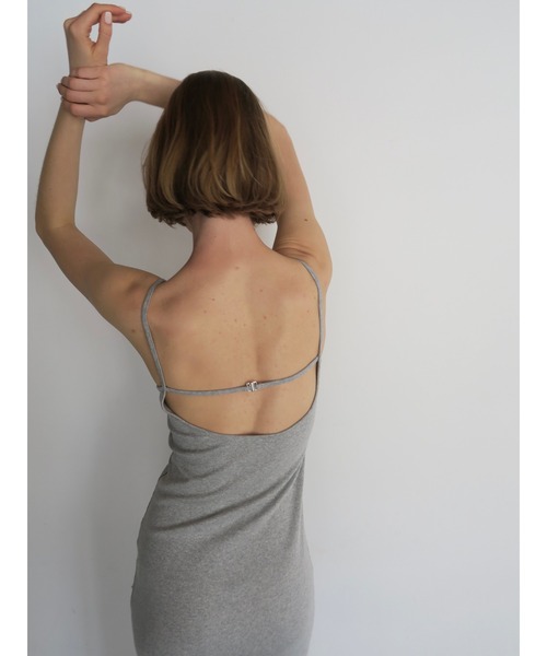 ドレス BACK OPEN RIB CAMI DRESS