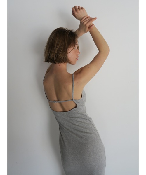 ドレス BACK OPEN RIB CAMI DRESS