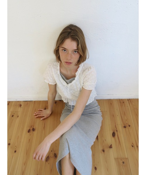 ドレス BACK OPEN RIB CAMI DRESS