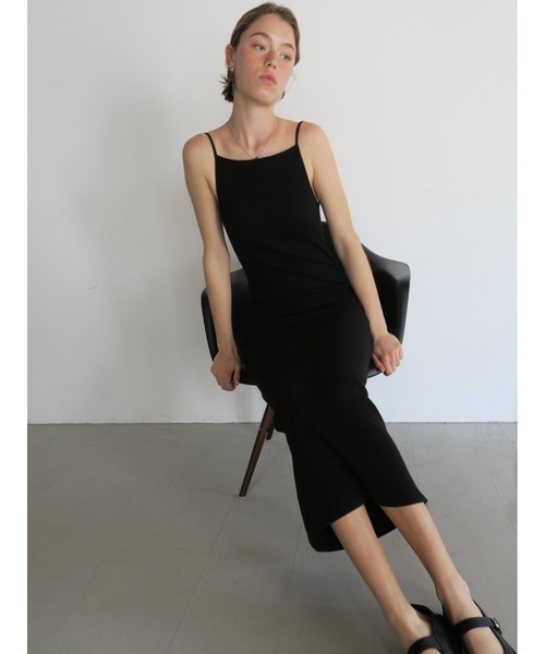 ドレス BACK OPEN RIB CAMI DRESS
