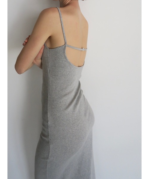 ドレス BACK OPEN RIB CAMI DRESS