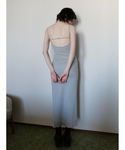 ドレス BACK OPEN RIB CAMI DRESS