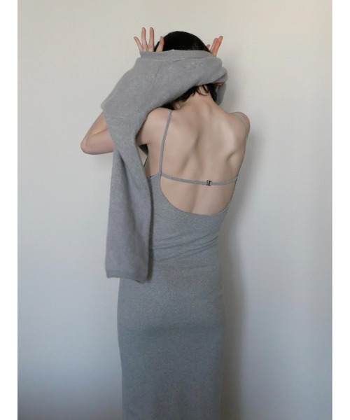 ドレス BACK OPEN RIB CAMI DRESS