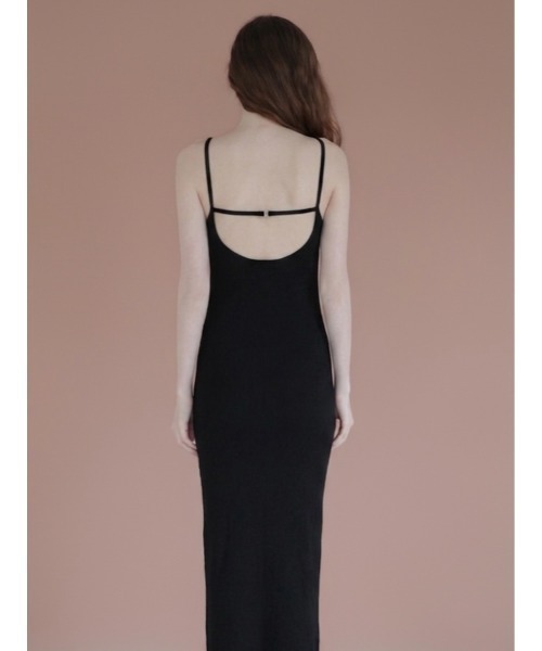 ドレス BACK OPEN RIB CAMI DRESS