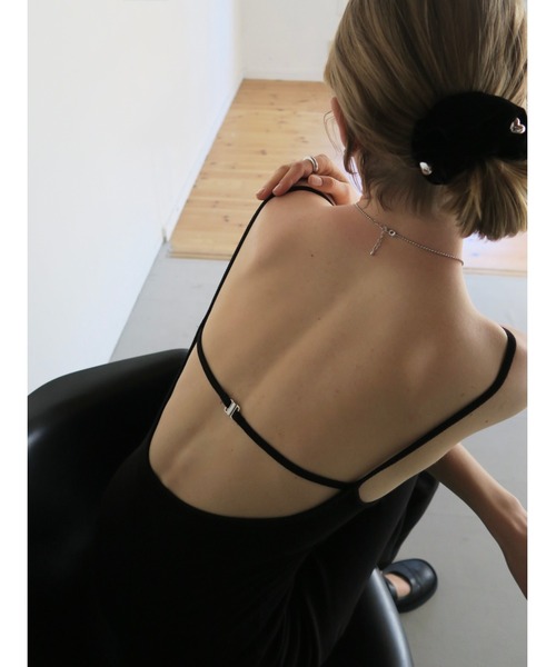 ドレス BACK OPEN RIB CAMI DRESS