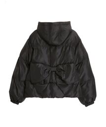 パフショートバックリボンブルゾン ブラック CALNAMUR（カルナムール） ブルゾン アウター パフショートバック