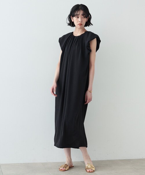 「GALLEST」 ノースリーブワンピース 38 レッド レディース_画像2