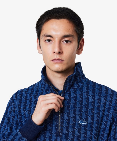 LACOSTE ジャージ インディゴスウェットモノグラムトラックジャケット