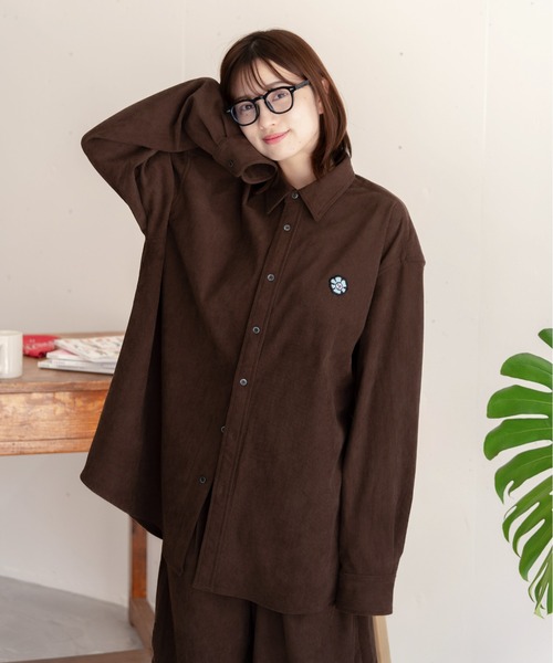 bashful base Oriental シャツ 「bbO」ビッグシルエットコーデュロイ