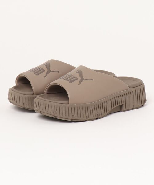 「PUMA」 フラットサンダル 24.0cm ブラック×ブラック レディース_画像5