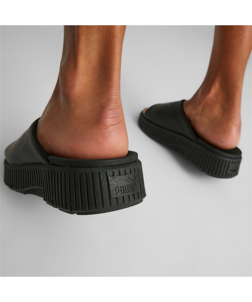 「PUMA」 フラットサンダル 24.0cm ブラック×ブラック レディース_画像8