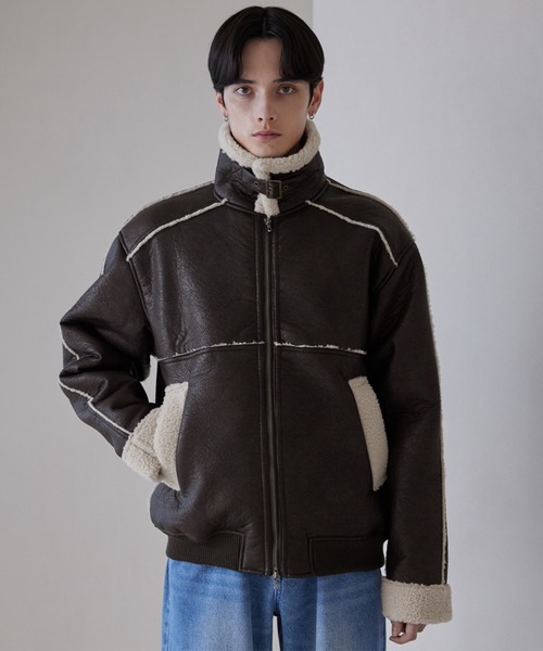LUENNA ブルゾン アウター 「LUENNA」Fake Mouton Short Boa Jacket