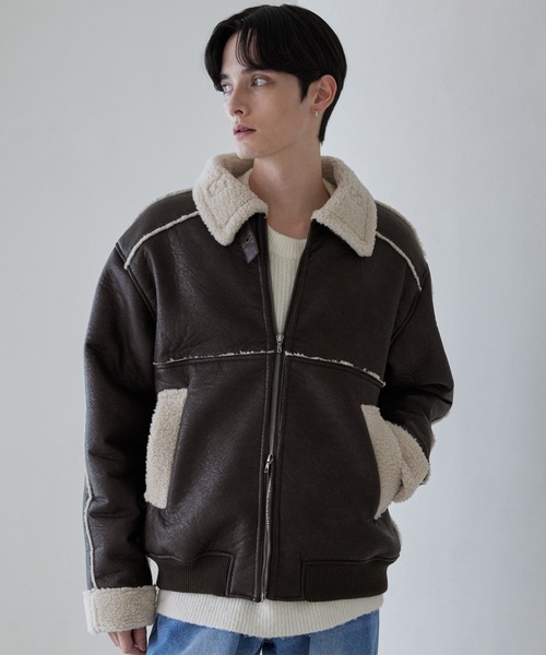 LUENNA ブルゾン アウター 「LUENNA」Fake Mouton Short Boa Jacket