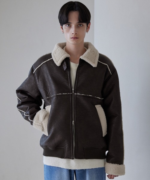 LUENNA ブルゾン アウター 「LUENNA」Fake Mouton Short Boa Jacket