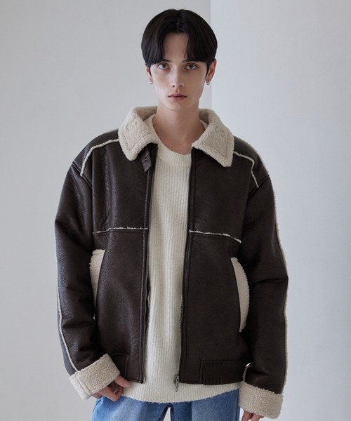 LUENNA ブルゾン アウター 「LUENNA」Fake Mouton Short Boa Jacket