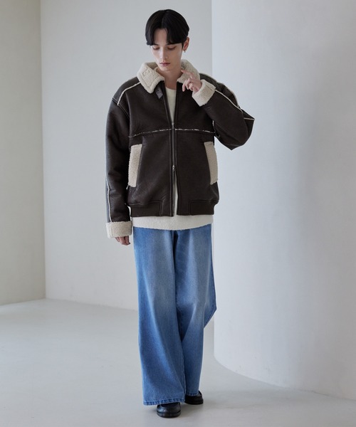 LUENNA ブルゾン アウター 「LUENNA」Fake Mouton Short Boa Jacket