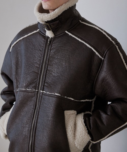 LUENNA ブルゾン アウター 「LUENNA」Fake Mouton Short Boa Jacket