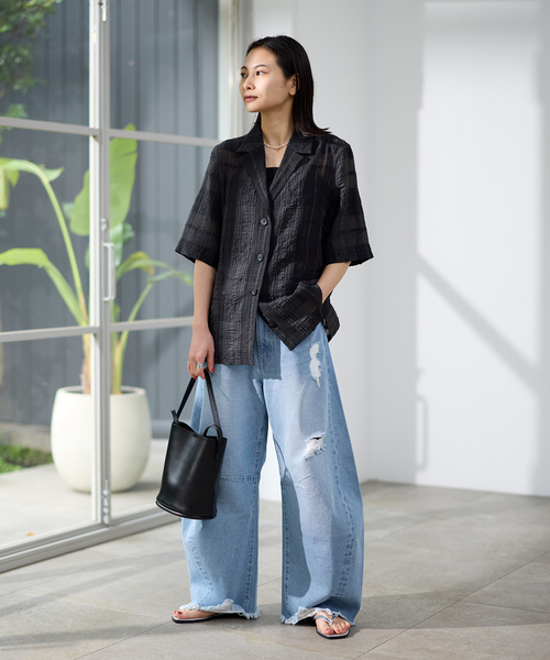 「JOURNAL STANDARD」 半袖シャツ - ベージュ レディースの画像