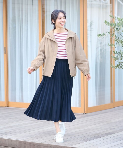 「ANY」 プリーツスカート 1 ベージュ レディース_画像8