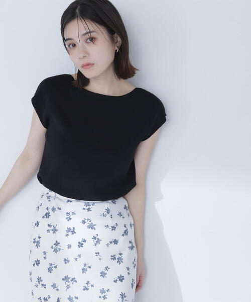 「NATURAL BEAUTY BASIC」 ノースリーブニット FREE ブラック レディース_画像8