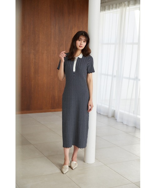 herlipto ポロシャツワンピース(M) Her lip to 半袖ワンピース M ブルー レディース : ZOZOTOWN Yahoo!店