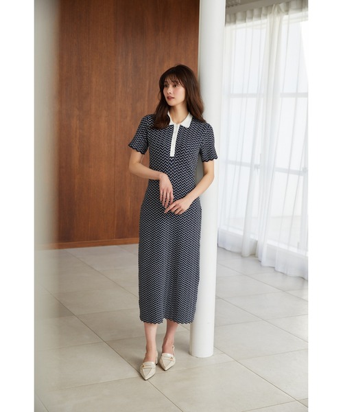 ハーリップトゥ 半袖 ロングワンピース Her lip to 半袖ワンピース M ブルー レディース : ZOZOTOWN Yahoo!店