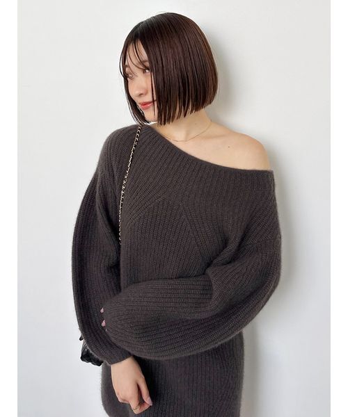 SNIDEL（スナイデル） ワンピース ラクーンミニニットワンピース