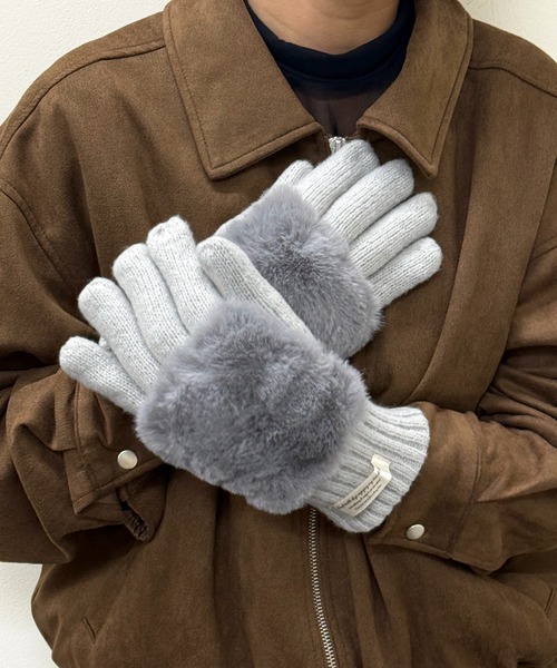 SETUP7（セットアップセブン） 手袋 「SETUP7」C'est doux ファー付き