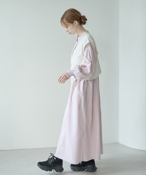 「Crisp」 ベスト FREE カーキ レディース_画像3