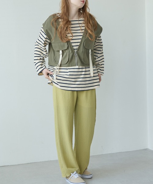 「Crisp」 ベスト FREE カーキ レディース_画像7