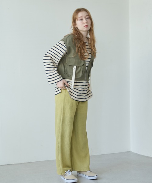 「Crisp」 ベスト FREE カーキ レディース_画像8