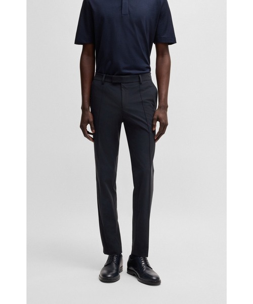 HUGO BOSS 濃紺 トラベラー パンツ ストレッチ スラックス 36インチ